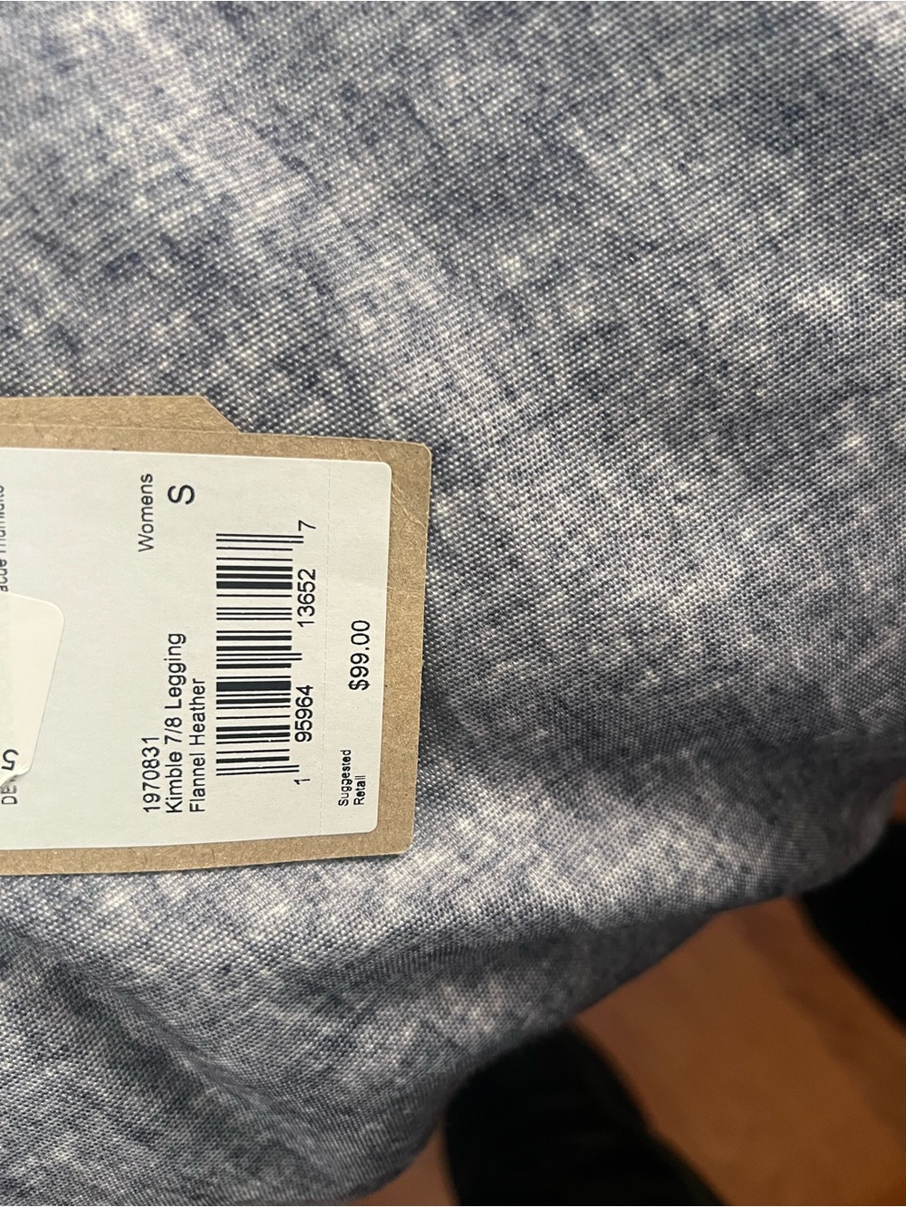 Prana Women's Heathered Maroon Leggings - Picture 2 of 2
